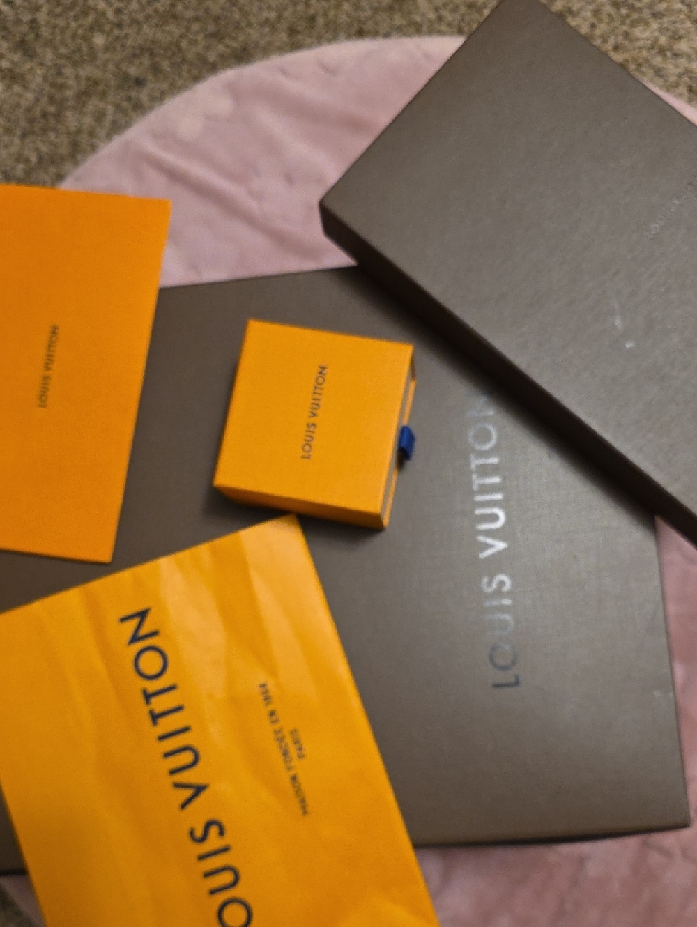 Louis Vuitton Orange and Brown Branded Packaging Set